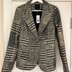 Smythe Patch Pocket Duchess Blazer in Metallic Glen Check